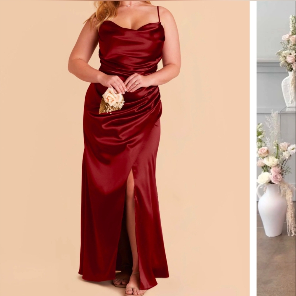 Birdy Grey Lydia Dress in Cabernet Shiny Satin